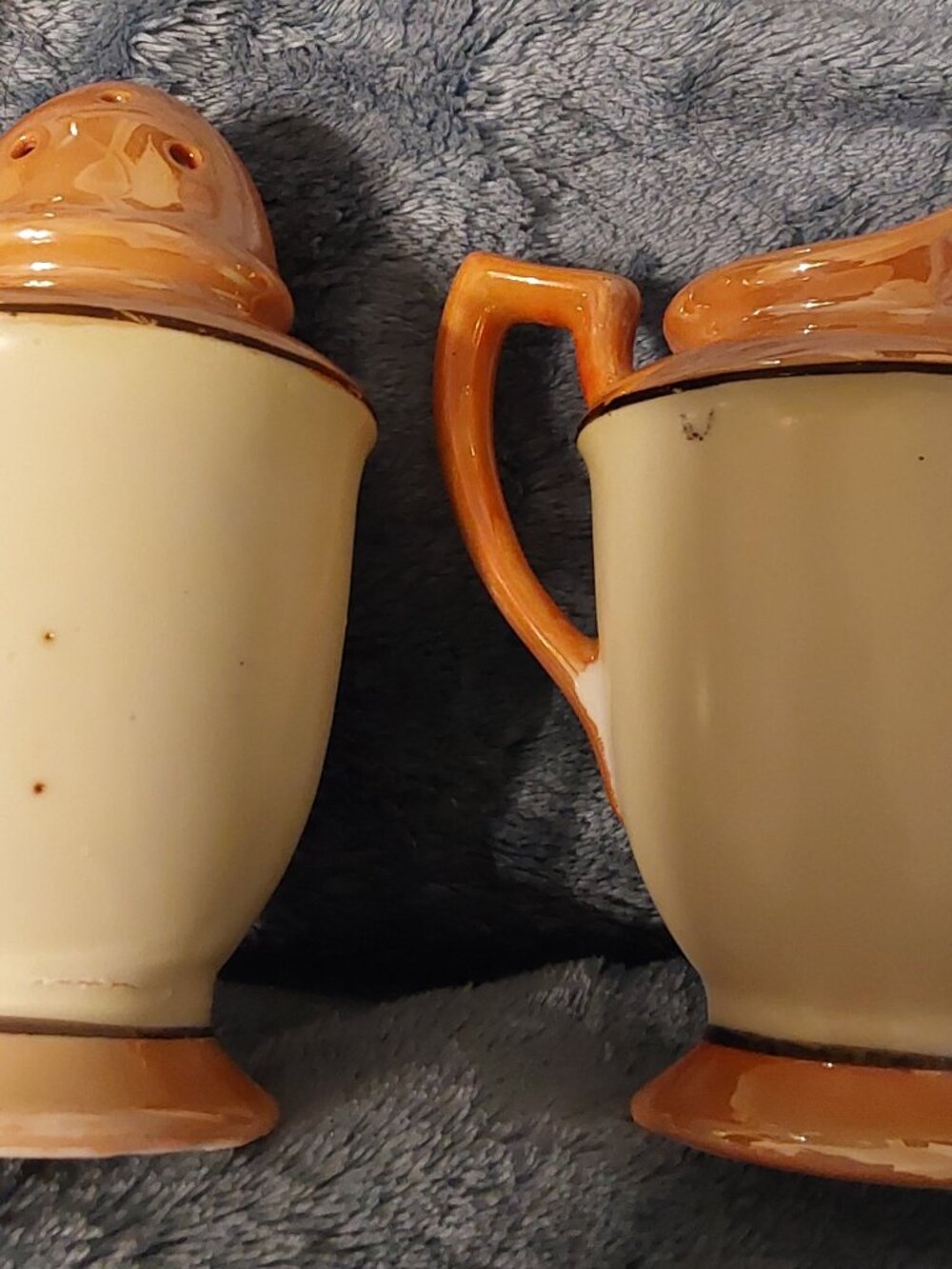 Made in Japan Hand Painted Vintage Lusterware Sugar Shaker and Creamer Set - Picture 12 of 16